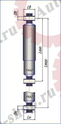 59015P Амортизатор прицепа 20x55x260-363  FRUEHAUF   PAAZ