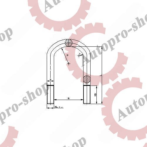 B179M22A015 Стремянка круглая  M22х2,5х150х129/295  BPW  WEWELER