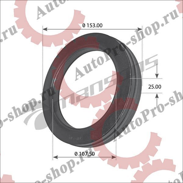 GR123 Сальник ступицы прицепа 107.5x153x25  FRUEHAUF/SMB  MANSONS