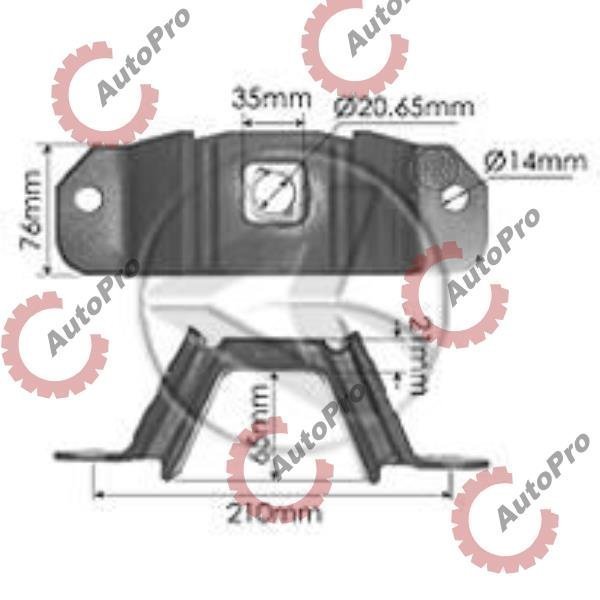 360022 Подушка двигателя задняя (бабочка) FLC DD  MANSONS