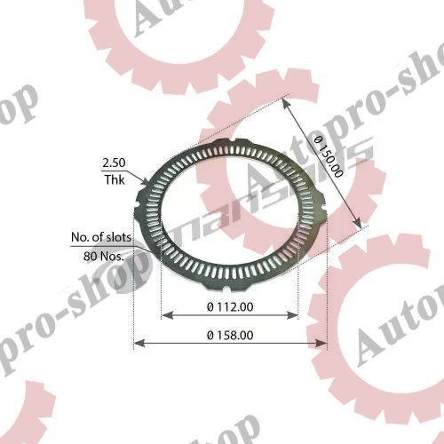 870.010 Кольцо ABS (112x150мм, z=80)  GKH1/GKH2  GIGANT  MANSONS