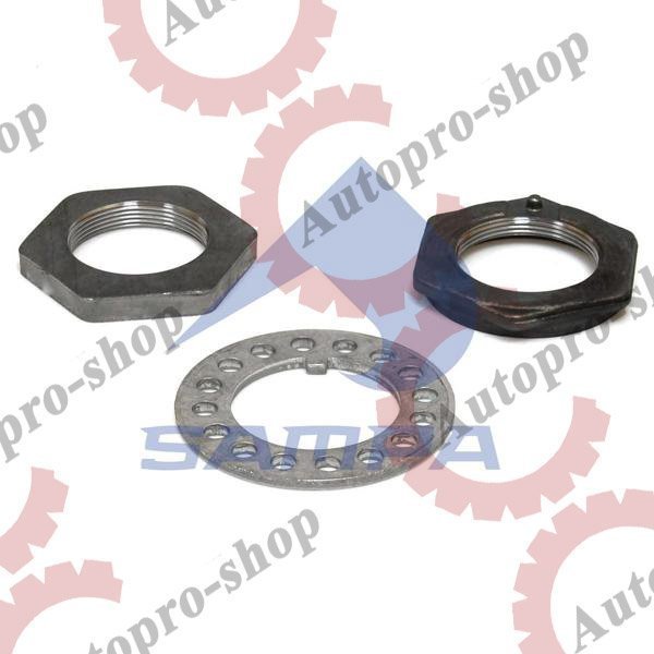 075.596 Гайка ступицы в сборе (2гайки M56x2 +шайба) SAF  SAMPA