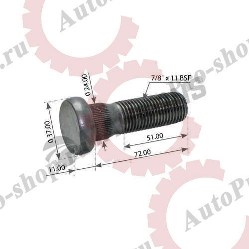 100.587 Шпилька колесная перед. L=82/72/46 SCANIA    MANSONS