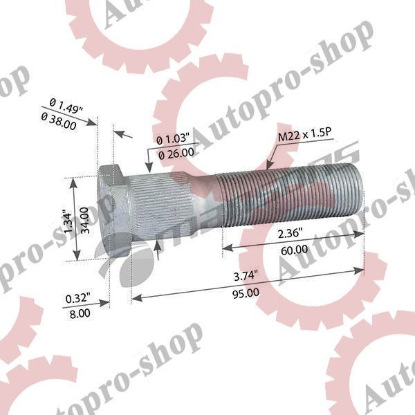 870012 Гайка ступицы M90x2  ТОНАР    OREX