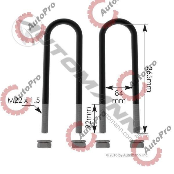 AUBK8162-144S Комплект стремянок задней рессоры (2шт) KW. AUTOMANN