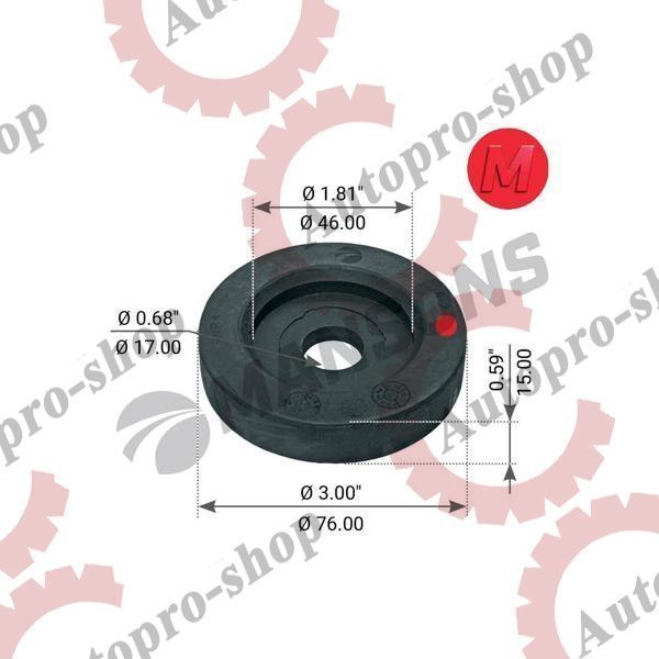 580213 Подушка двигателя передняя верхняя (кругл.) INT MANSONS