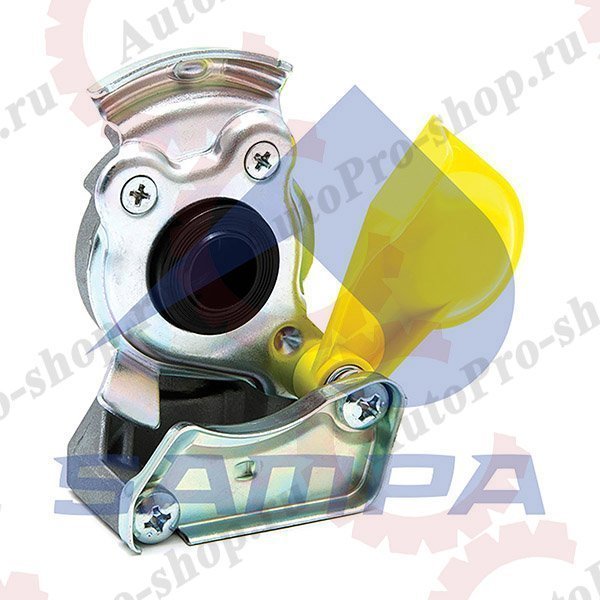 095.004-01 Соединительная головка (груша) желтая с клапаном М22х1,5 внутр.  SAMPA