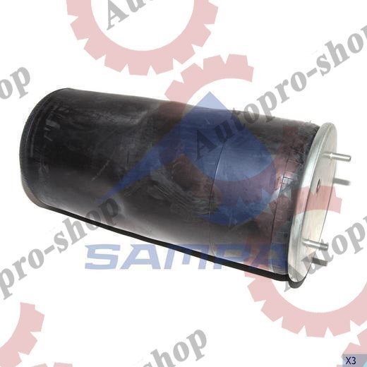 SP55941 Пневморессора без стакана 2шп.-M12 + 1 отвер.M22 под возд.