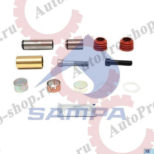 095.598 Ремкомплект торм.суппорта SAF (напр36х114/36х64+втулка Н20,+болты102/ 86+пыльн.+упл.)  SAMPA