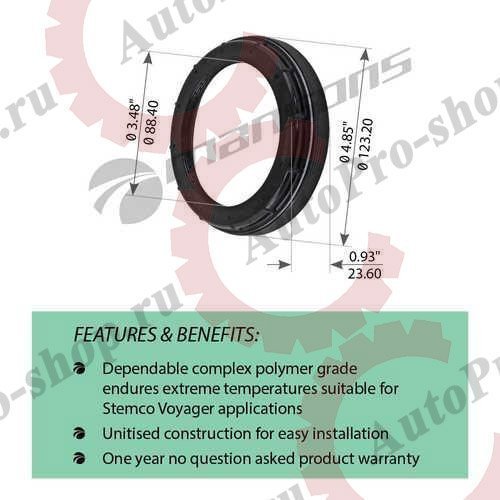 330.001ST Сальник передней ступицы усиленный  (черный)  MANSONS