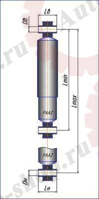 59018P Амортизатор подвески  20x78/20x68х336-490  SAF