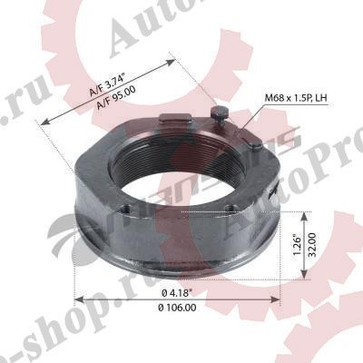 870.015 Гайка ступицы левая М68х1,5 SW95 (GKH2)   GIGANT  MANSONS