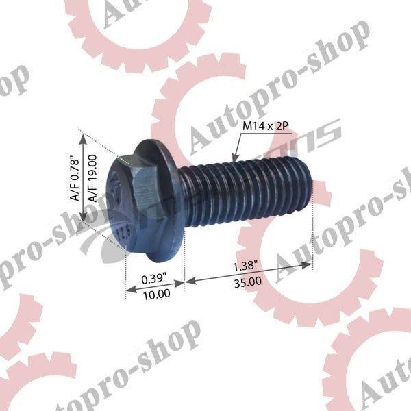200.100 Болт крепления шкворня М14x35x2  JOST  MANSONS