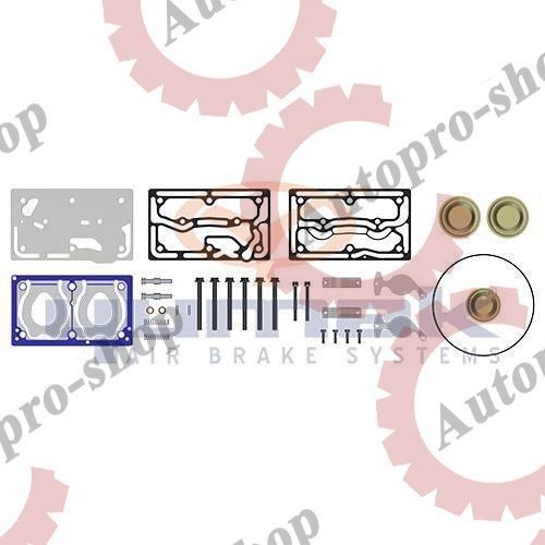 RK.01.352.05 Ремкомплект 2-х цил. компр.(прокладки,клапана,болты,заглушки) Yumak